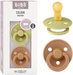 BIBS Colour Schnuller 2er-Pack, BPA-frei, Kirschform Nippel. Naturkautschuk/Latex,