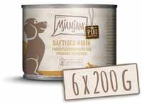 MjAMjAM - Premium Nassfutter für Hunde - saftiges Huhn pur 200g, 6er Pack (6 x