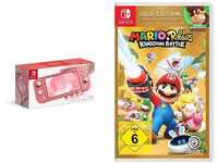 Nintendo Switch Lite, Standard, Koralle + Mario & Rabbids Kingdom Battle - Gold