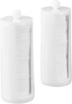 Relaxdays Wattepads Aufbewahrung 2er Set, Acryl, rund, Wattepadspender mit...