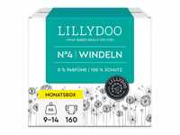 LILLYDOO hautfreundliche Windeln Größe 4 (9-14 kg), Monatsbox (160 Windeln)