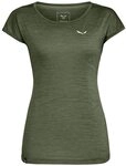 Salewa Damen Puez Melange Dry W S/S Tee Jacke, Dark Olive Melange, 40 EU