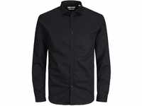 JACK & JONES Herren Jprblacardiff Shirt L/S Ps Noos Hemd, Black/Fit:loose Fit,...