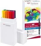 Tombow ABT-18P-1 Fasermaler Dual Brush Pen mit zwei Spitzen 18er Set,...