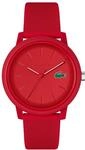 Lacoste Analog Quarzuhr f&uuml;r Herren Kollektion LACOSTE.12.12 mit Rotes Silikonarmband