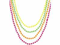 Widmann 05843 - Halskette mit Neonfarbenen Perlen, 4 Stück, Schmuck, Halsband,...