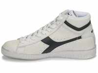 Diadora Unisex Game L High Waxed Hohe Sneaker, Weiß White Black, 45 EU