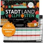 DENKRIESEN Stadt Land VOLLPFOSTEN Geburtstags Edition | DIN A4 Spielblock