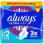 Always Ultra Binden Damen Gr. 2, Long, 96 Damenbinden mit Fl&uuml;geln (3 x 32 St&uuml;ck)