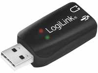 LogiLink USB Soundkarte mit Virtual 3D Soundeffekt, Simuliert 5.1 Surround Sound