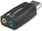 Manhattan 150859 Hi-Speed USB 3D Sound Adapter (Verbessert Audiozugriff und