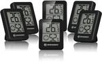 Bresser 6er Set Thermometer Hygrometer - Digitales Raumthermometer f&uuml;r Kontrolle