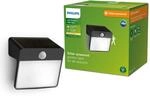 Philips Enkara Solar-Au&szlig;enwandleuchte mit Hausnummer, 0,2W, 2700K, schwarz, IP44