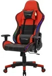 GAMINGSTUHL mit RGB Licht und Lautsprecher, Rot, aus Kunstleder