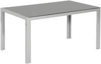 Gartentisch ca. 150x90 cm Alu Silber/Glas