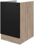 Sp&uuml;lenunterschrank Capri Schwarz/Eichefarben