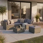 Loungegarnitur 14-tlg Malaga Grau