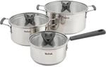 Kochtopfset Tefal OptiSpace Edelstahlfarben, 6-teilig