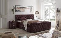 Boxspringbett Cashfield 8 ca. 180x200 cm Aubergine