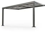 TERRASSENDACH Jakarta 4x3m dunkelgrau mit Polycarbonatplatten