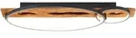 LED DECKENLEUCHTE Pirus Schwarz/Holz 30,5/70/8,5 cm Deckenlampe