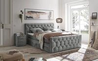 Boxspringbett Cashfield 8 ca. 180x200 cm Grau