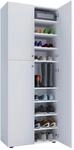 Schuhschrank Lona XXL ca.70x182x37cm Wei&szlig;