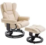 RELAXSESSEL mit Hocker, drehbarer Fernsehsessel, TV-Sessel mit Liegefunktion