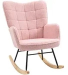 SCHAUKELSTUHL Sessel Relaxsessel bis 120 kg, Polyester, Rosa 98x71x101cm