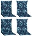 Niedriglehner Auflagen Bunde 4er- Set ca. 100x50 cm Blau