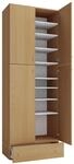 Schuhschrank Lona XXL ca.70x200x39cm Buchefarben
