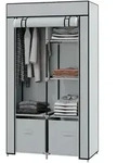 STOFFSCHRANK, Kleiderschrank, Hellgrau