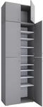 Schuhschrank Lona XXL ca.70x223x39cm Grau