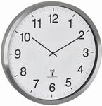 Funkuhr Wanduhr Wei&szlig;/Alufarben