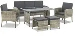 SITZGRUPPE Turin dunkelgrau Polyrattan
