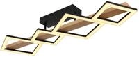 LED-Deckenleuchte Dustin Schwarz/Dunkelbraun max.35Watt Deckenlampe