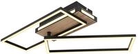 LED-Deckenleuchte Colli Opal/Schwarz/Braun max. 34Watt Deckenlampe