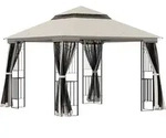 PAVILLON, Beige/Kaffee/Cremewei&szlig;, Metall, Polyester