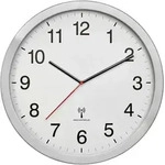 Funkuhr Wanduhr Silberfarben/Wei&szlig;