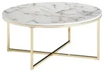 Couchtisch Marmoroptik ca. 80x36 cm Gestell Gold