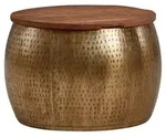 Couchtisch Wohnling Mangoholz/Goldfarben