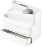 Kosmetik-Organizer Grau/Wei&szlig;