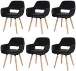 ESSZIMMERSTUHL Schwarz 6er-Set