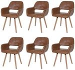 ESSZIMMERSTUHL Braun 6er-Set