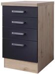Schubkastenunterschrank Anthrazit/Eiche