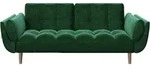 PLAYBOY 2-Sitzer-Sofa Scarlett Gr&uuml;n Samt m. Schlaffunkt.