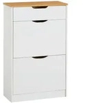 SCHUHSCHRANK BASIL wei&szlig;/braun