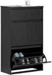 SCHUHKIPPER mit 2 Klappen, 61x101x26cm Schwarz