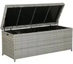 AUFLAGENBOX Rattan grau 158/63 cm Modena