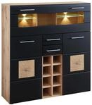 Highboard Sonate Schwarz/Eichefarben